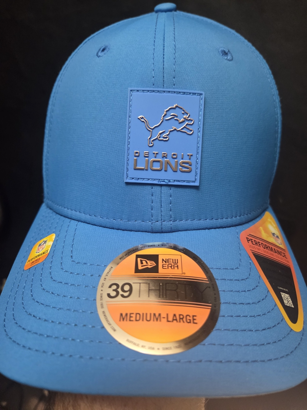 New Era Blue 39THIRTY Stretch-Fit Curved Brim Cap